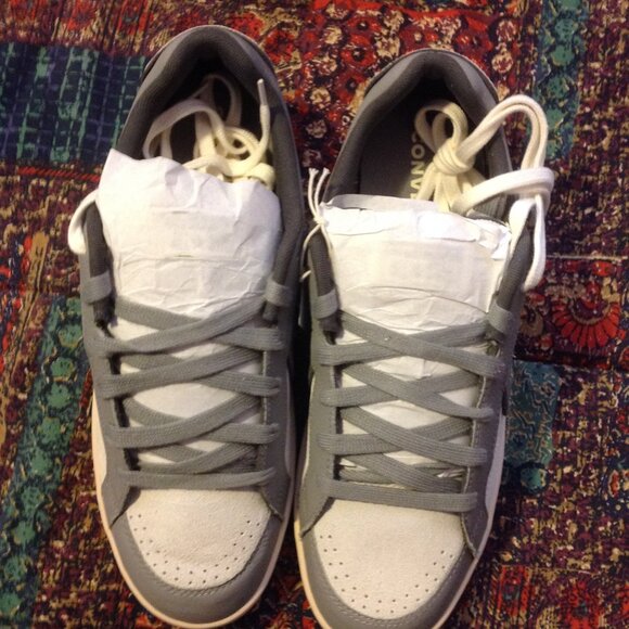 Converse Men's Pro Blaze Classic White & Gray Leather & Suede Sneakers-11.5-NIB - Picture 2 of 9